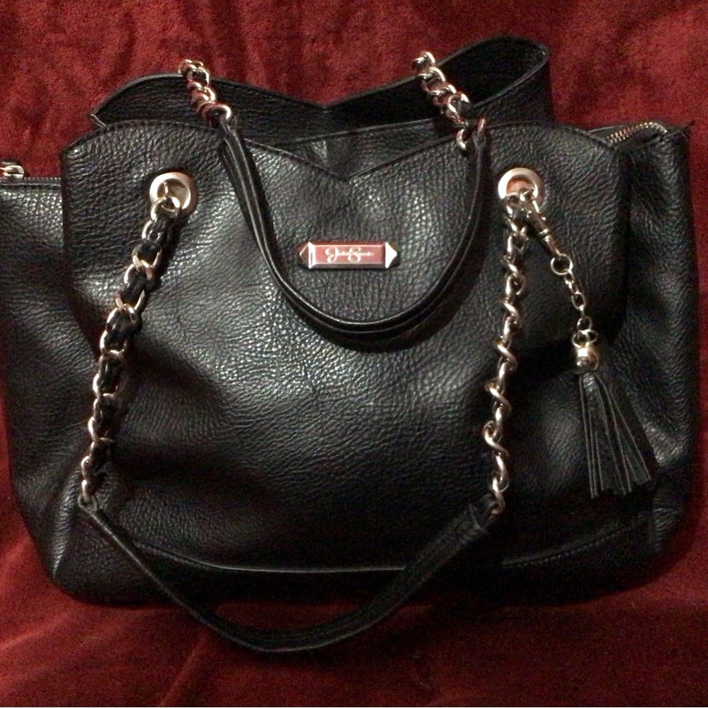Jessica Simpson Black Leather Purse